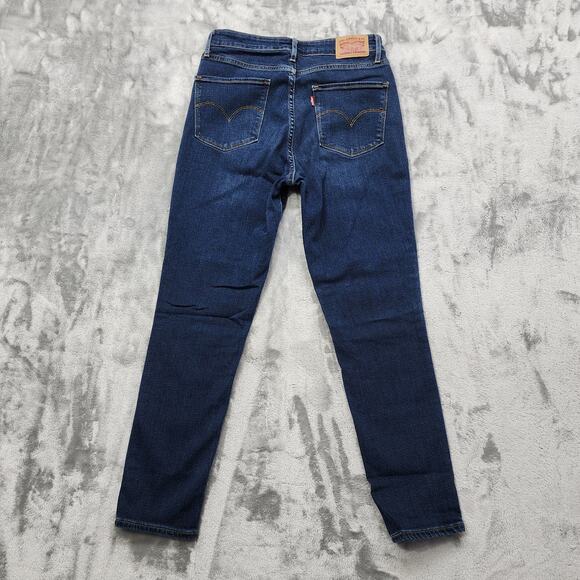 Levi's Jeans Womens W29 Blue 721 High Rise Skinny Ankle Stretch Denim Dark Wash - Picture 3 of 14